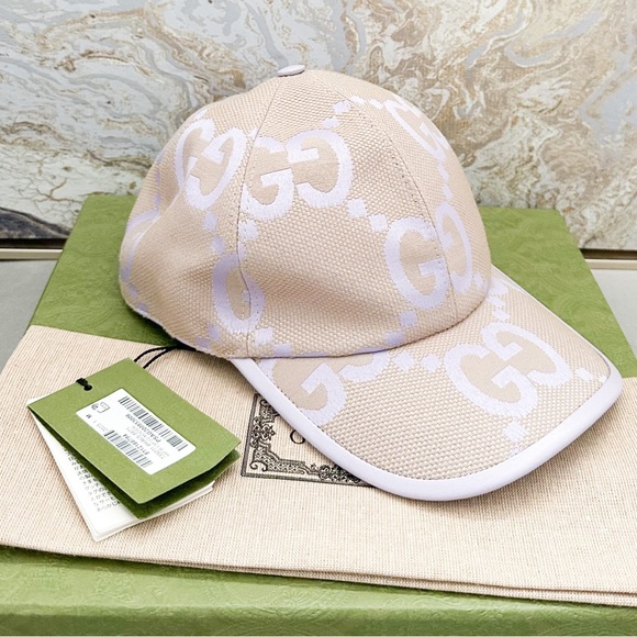 New! Gucci Monogram Jumbo GG Mosteri Baseball Hat - Picture 1 of 12